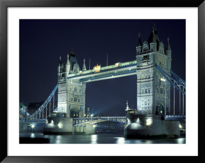 Tower Bridge At Night, London, England by Walter Bibikow Pricing Limited Edition Print image