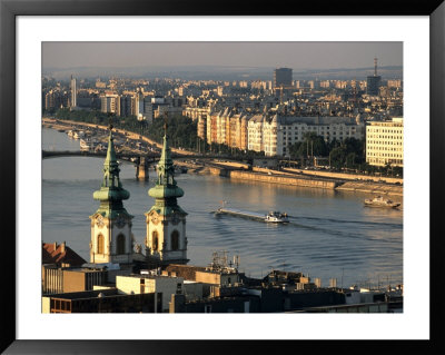 Margarit Bridge And Saint Anne's Church On The Danube River, Budapest, Hungary by David Barnes Pricing Limited Edition Print image
