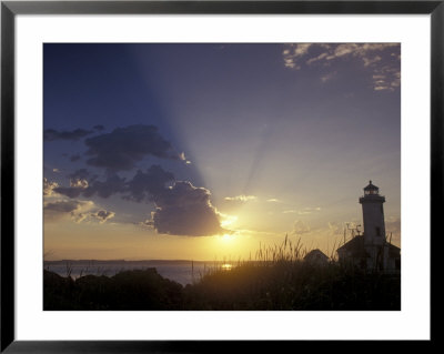 Point Wilson Lighthouse At Sunrise, Washington, Usa by Stuart Westmoreland Pricing Limited Edition Print image