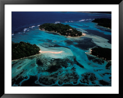 Aerial View Of Ste Anne Marine National Park, Seychelles by Nik Wheeler Pricing Limited Edition Print image
