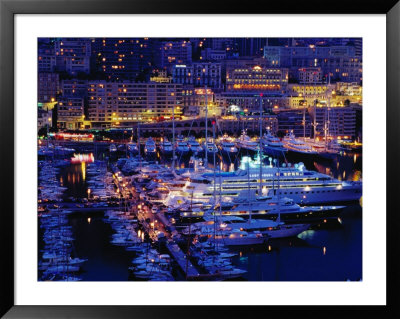 Port Of Monaco At Dusk, Monaco Ville, Monaco by Richard I'anson Pricing Limited Edition Print image