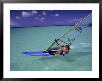 Windsurfing In Aruba, Caribbean Islands by Eric Sanford Pricing Limited Edition Print image