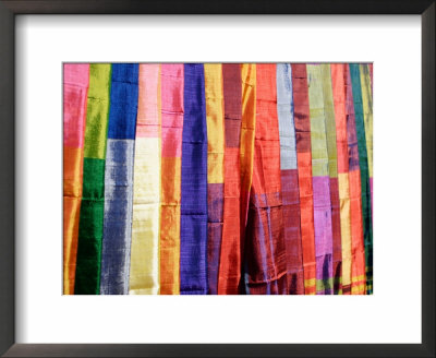 Colorful Silk Scarves At Edfu Market, Egypt by Michele Molinari Pricing Limited Edition Print image