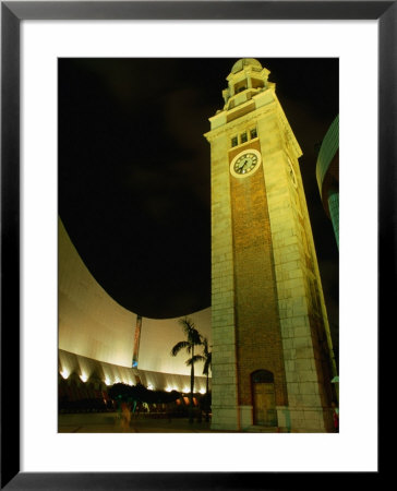 Clock Tower At Night Near Kowloon Space Museum, Tsim Sha Tsui Kowloon, Hong Kong by John Hay Pricing Limited Edition Print image