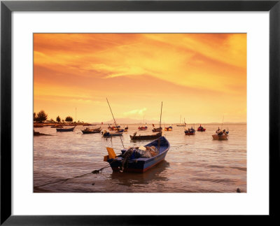 Fishing Boats At Tanjong Bunga, Malaysia by Manfred Gottschalk Pricing Limited Edition Print image