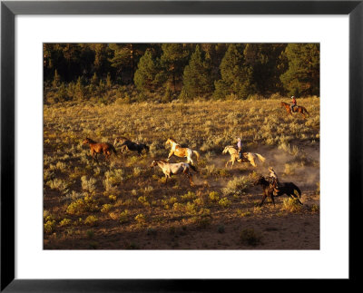 Cowboy Herding Horses by Ernest Manewal Pricing Limited Edition Print image