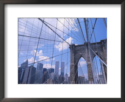 Brooklyn Bridge With World Trade Center Towers by Shmuel Thaler Pricing Limited Edition Print image