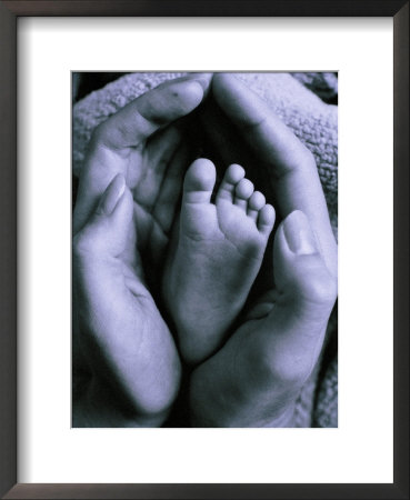 Mother's Hand Holding Baby's Foot by Chris Briscoe Pricing Limited Edition Print image