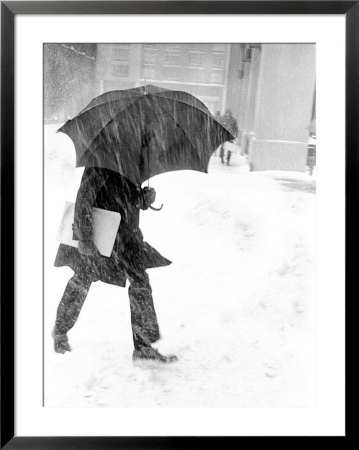 Man With Umbrella, New York City by Paul Katz Pricing Limited Edition Print image