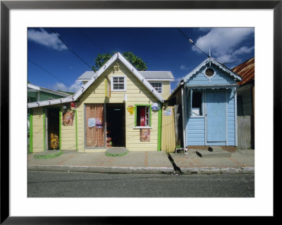 Typical Caribbean Houses, St. Lucia, Windward Islands, West Indies, Caribbean, Central America by Gavin Hellier Pricing Limited Edition Print image