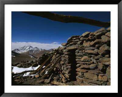 The Remains Of Incan Stone Huts On The Summit Of Cerro Llullaillaco by Maria Stenzel Pricing Limited Edition Print image