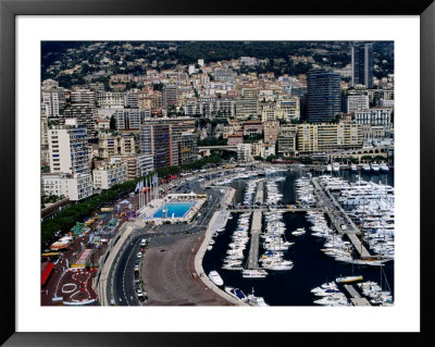 Overhead Of Port Hercule, La Condamine And Monte Carlo, Monte Carlo, Monaco by Dallas Stribley Pricing Limited Edition Print image