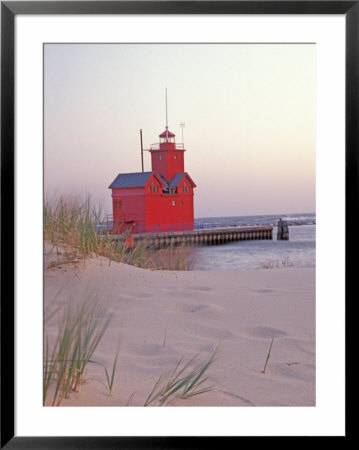 Big Red Holland Lighthouse, Holland, Ottowa County, Michigan, Usa by Brent Bergherm Pricing Limited Edition Print image