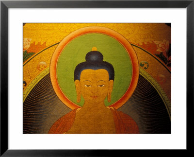 Buddha On A Thanka Painting, Tibet by Vassi Koutsaftis Pricing Limited Edition Print image