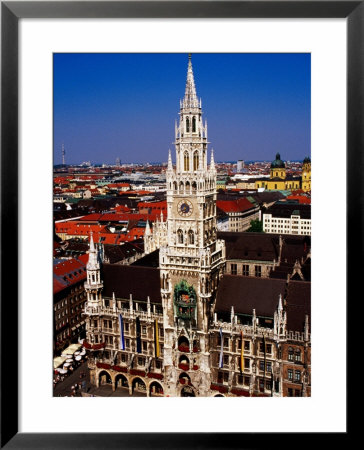 Overhead Of Neo-Gothic Neues Rathaus (New Town Hall), Munich, Germany by Krzysztof Dydynski Pricing Limited Edition Print image