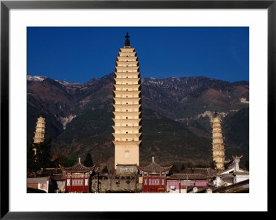 The Three Pagodas, Dali, Yunnan, China by Diana Mayfield Pricing Limited Edition Print image