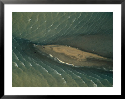 Aerial View Of Rippling Water Moving Around A Sandbar by Bobby Haas Pricing Limited Edition Print image
