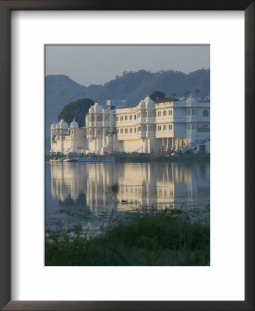 Lake Palace Hotel And Lake Pichola, Udaipur, Rajasthan, India by Walter Bibikow Pricing Limited Edition Print image