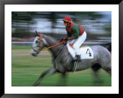 Man Riding Horse In A Steeplechase by Eric Horan Pricing Limited Edition Print image