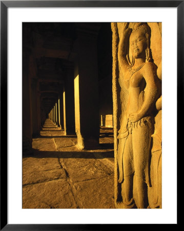 Angkor Wat, Apsara Figure, Cambodia by Walter Bibikow Pricing Limited Edition Print image