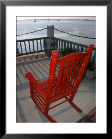 Rocking Chair Overlooking Fernardina Harbor, Fl by Pat Canova Pricing Limited Edition Print image