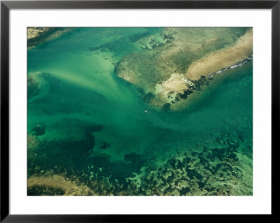 Aerial View Of Coast, Water, And Shifting Sediments Off Of Kenya by Bobby Haas Pricing Limited Edition Print image