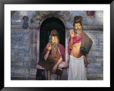 Sadhus (Holy Men), Pashupatinath, Kathmandu, Nepal, Asia by Gavin Hellier Pricing Limited Edition Print image