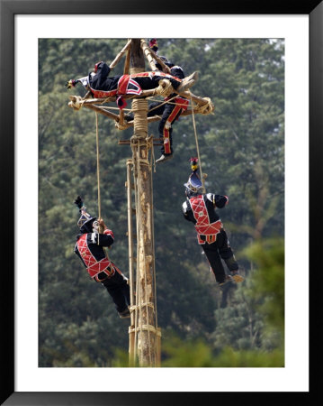 Traditional Ritual Of People Spinning Around Pole, Chichicastenango, Guatemala by Dennis Kirkland Pricing Limited Edition Print image