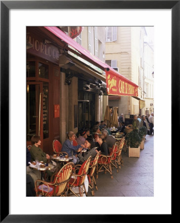 Cafe, Aix-En-Provence, Bouches-Du-Rhone, Provence, France by John Miller Pricing Limited Edition Print image