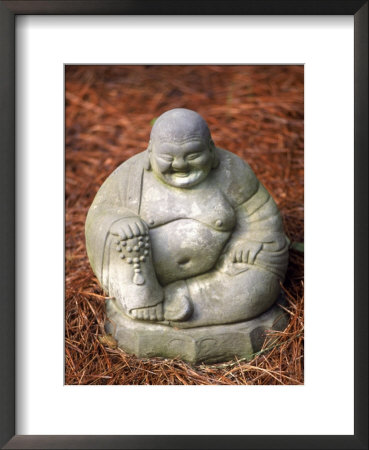 Statue Of Buddha Sitting On Pine Straw by Jim Mcguire Pricing Limited Edition Print image