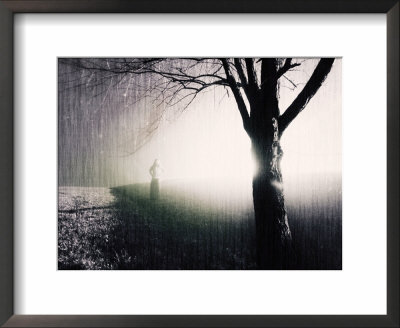 Standing In The Rain Under Tree by Jan Lakey Pricing Limited Edition Print image