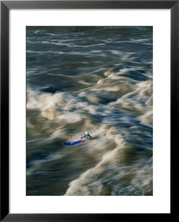 Kayaker Surfing Big Standing Wave On Potomac River by Skip Brown Pricing Limited Edition Print image