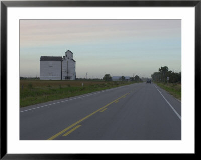 View Of House On Highway, Manitoba Prairie by Keith Levit Pricing Limited Edition Print image