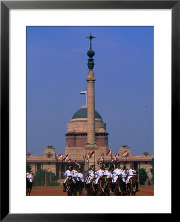Mounted Guards In Front Of Rashtrapati Bhavan, Official Residence Of The President Of India by Anders Blomqvist Pricing Limited Edition Print image