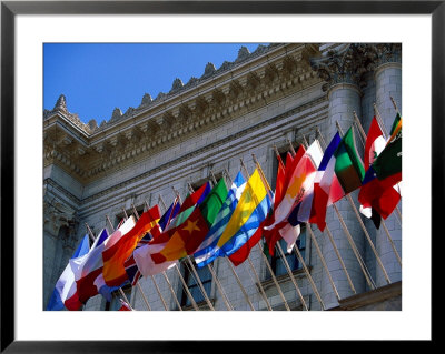 International Flags In Front Of Hotel, Sf, Ca by Mark Segal Pricing Limited Edition Print image