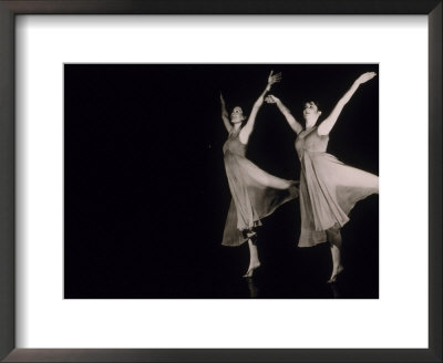 Two Ballerinas With Their Arms Raised by Lucille Khornak Pricing Limited Edition Print image