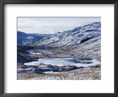 Icy Lakes In Snowy Mountains, Scotland by Elliott Neep Pricing Limited Edition Print image