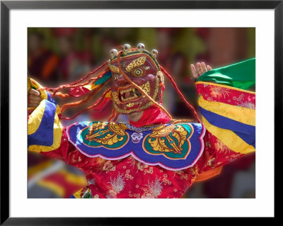 Mask Dance Celebrating Tshechu Festival At Wangdue Phodrang Dzong, Wangdi, Bhutan by Keren Su Pricing Limited Edition Print image