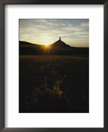 View Of Chimney Rock At Twilight by Lowell Georgia Pricing Limited Edition Print image
