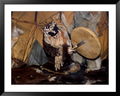 Shamans Drum To Ask Spirits To Leave Sick Bodies, Kamchatka, Russia by Daisy Gilardini Pricing Limited Edition Print image