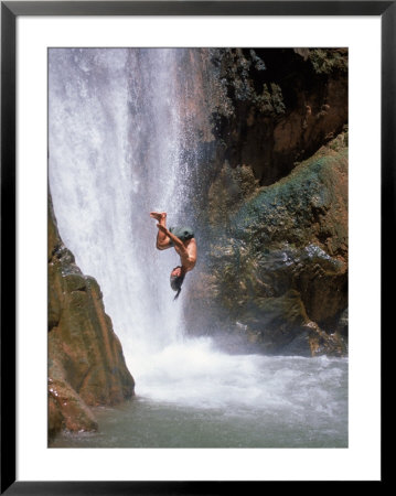 Diving, Deer Creek Falls, Grand Canyon National Park, Az by Wiley & Wales Pricing Limited Edition Print image