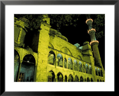 Illuminated Blue Mosque At Night, Istanbul, Turkey by Keren Su Pricing Limited Edition Print image
