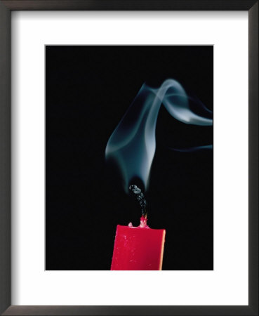 Red Candle With Smoke Curling Up From The Wick After Being Blown Out by Brian Gordon Green Pricing Limited Edition Print image