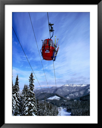 Red Cable-Car On Otupune Run, Jasna Resort. Jasna, Slovakia by Richard Nebesky Pricing Limited Edition Print image
