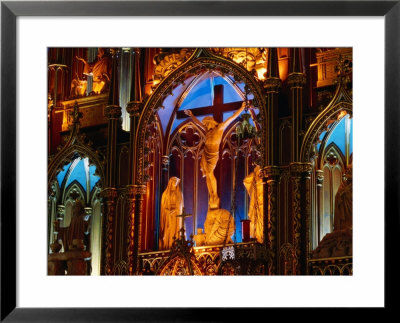 Crucifix Detail At Alter Of Basilique Notre Dame, Vieux Montreal, Montreal, Canada by Levesque Kevin Pricing Limited Edition Print image