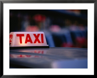 Sign On Taxi, Hong Kong by Phil Weymouth Pricing Limited Edition Print image