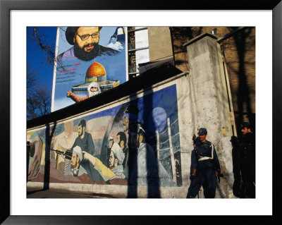 A Mural Depicting Middle Eastern Political Propaganda, Tehran, Iran by Patrick Syder Pricing Limited Edition Print image