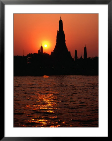 Temple Of Dawn, Wat Arun, At Sunset, Bangkok, Thailand by Richard Nebesky Pricing Limited Edition Print image