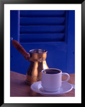 Greek Coffee And Copper Pot, Crete, Greece by Steve Outram Pricing Limited Edition Print image