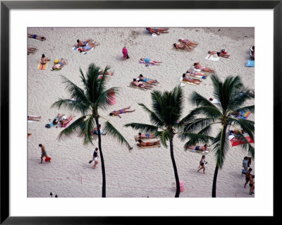 Sunbathers Enjoy A Beach In Hawaii by Paul Chesley Pricing Limited Edition Print image